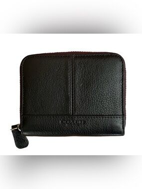 Coach Black Pebbled Leather Wallet